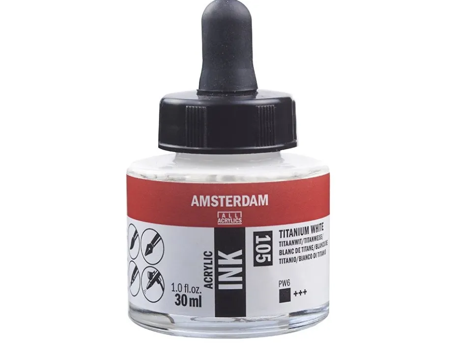 Amsterdam Ink 30ml – 105 Titanium White