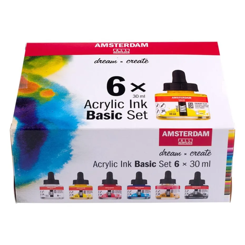 Amsterdam Ink Set – Basic 6x30ml