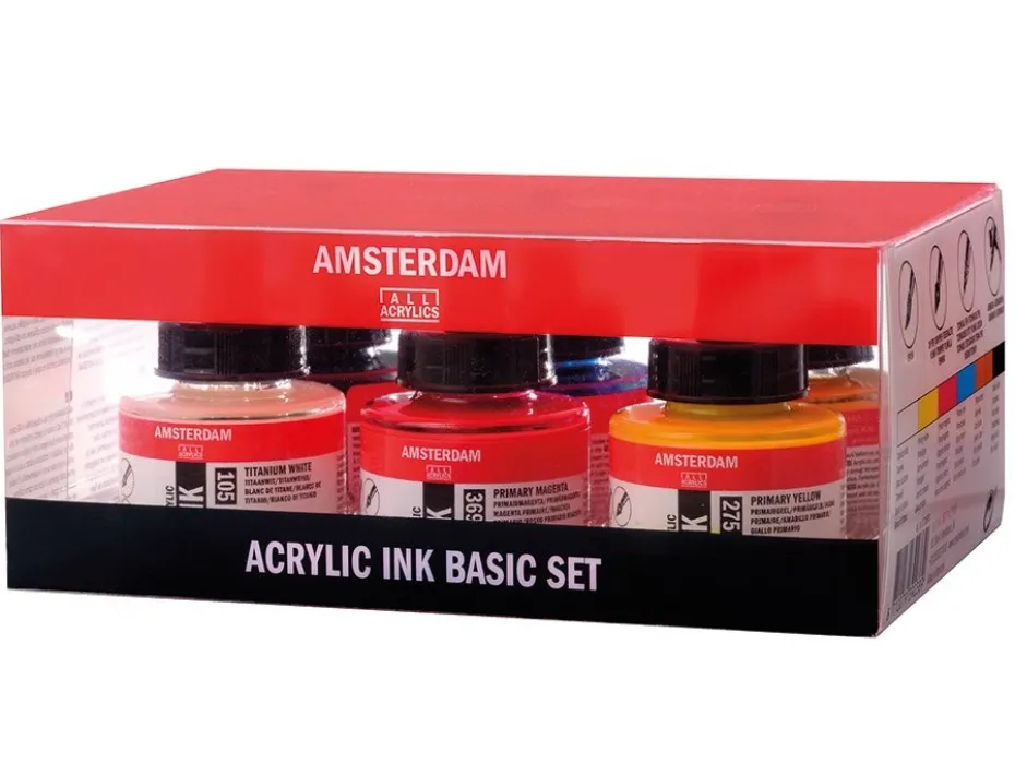 Amsterdam Ink Set – Basic 6x30ml