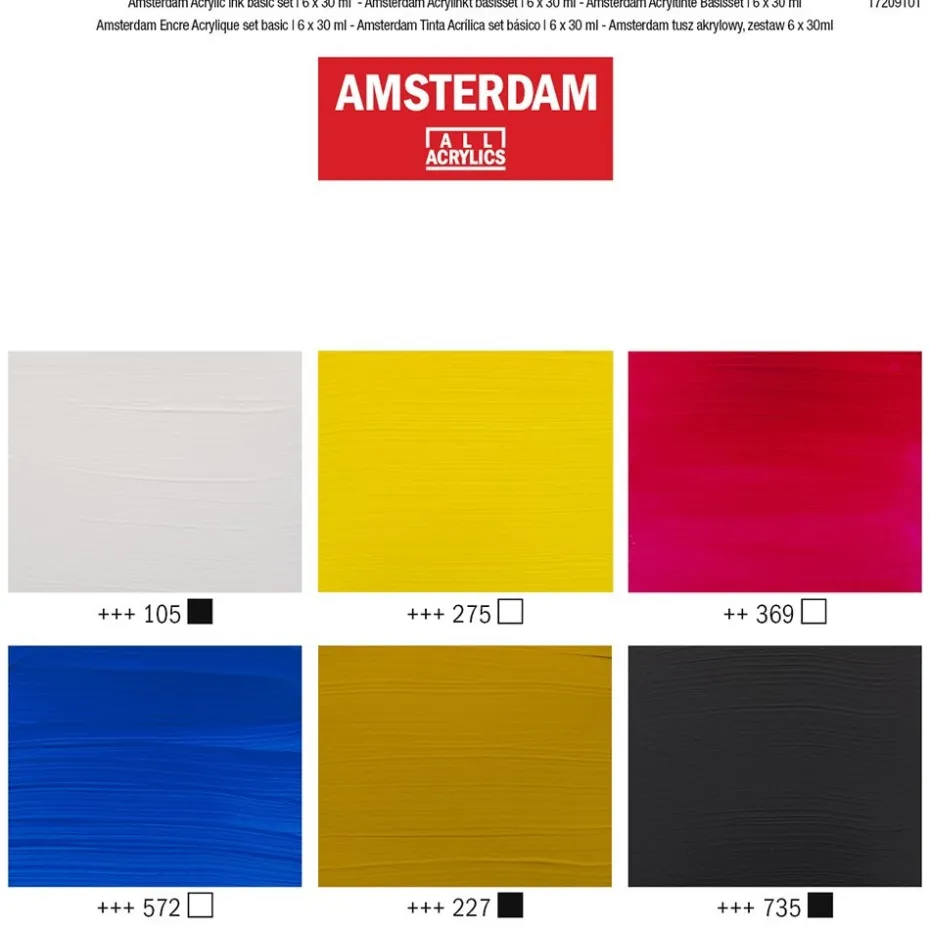 Amsterdam Ink Set – Basic 6x30ml