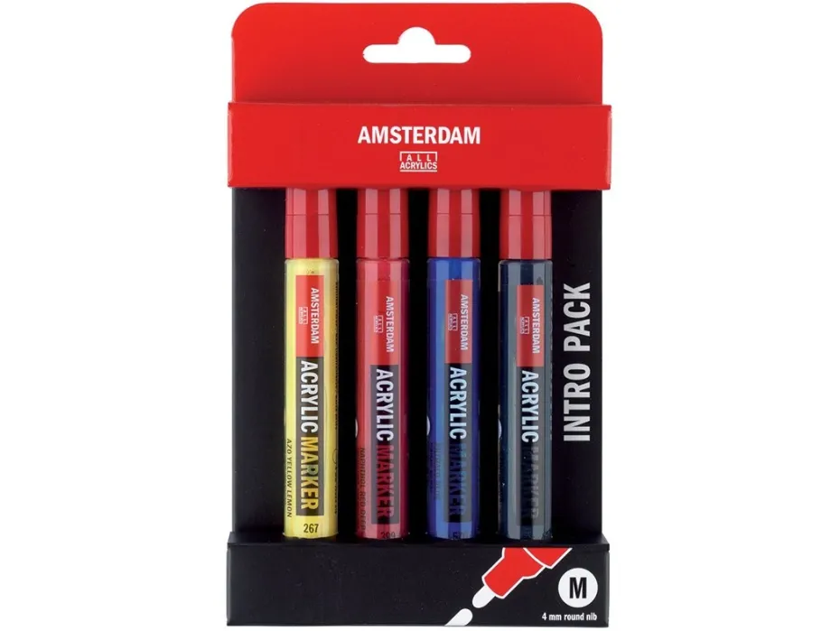 Amsterdam Marker – Basic set – 4mm – 4 stk