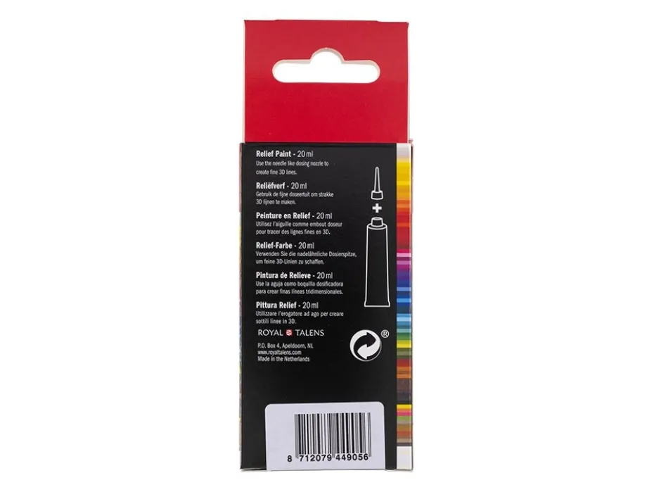 Amsterdam Relief Paint 20ml – 302 Deep Red