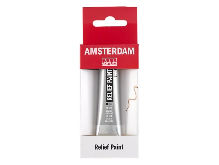 Amsterdam Relief Paint 20ml – 800 Silver