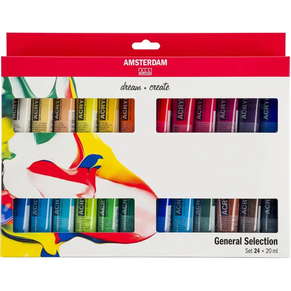 Amsterdam Standard Akryl 20ml – Sett 24 farger