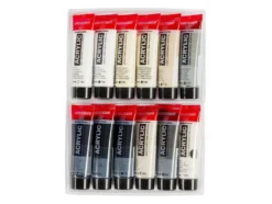 Amsterdam Standard Akryl 20ml Sett 12stk – Gråtoner