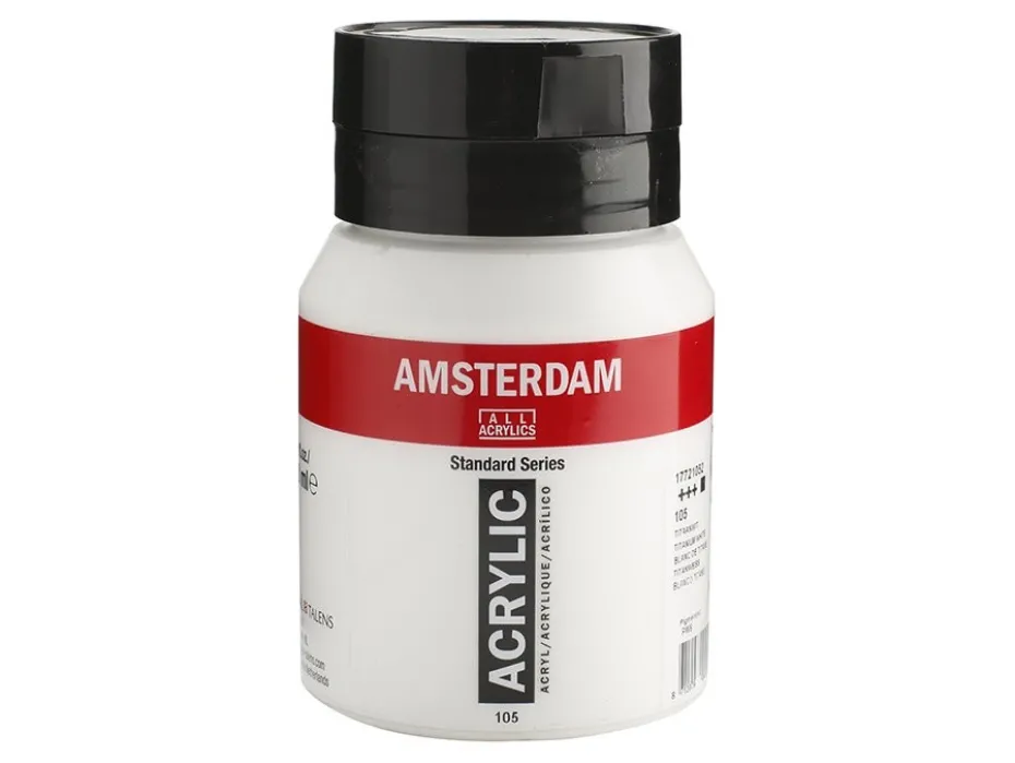 Amsterdam Standard Akryl 500ml – 105 Titanium white