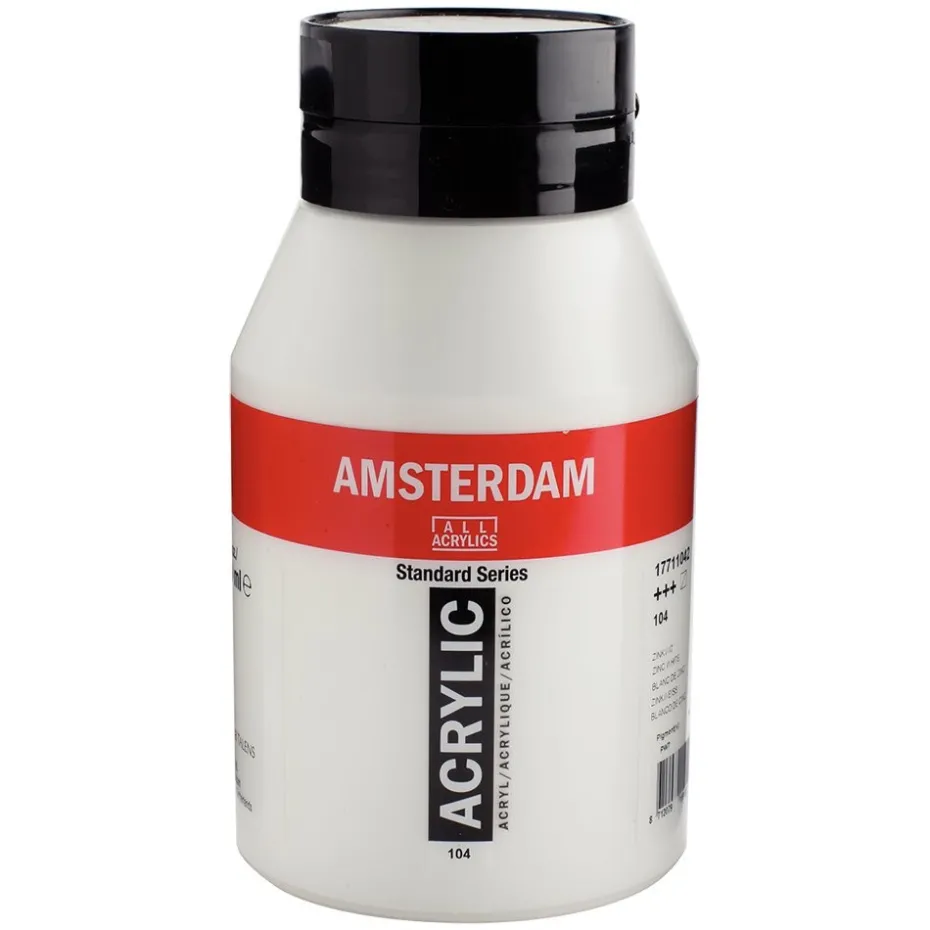 Amsterdam Standard Akryl 1000ml – 104 Zinc White