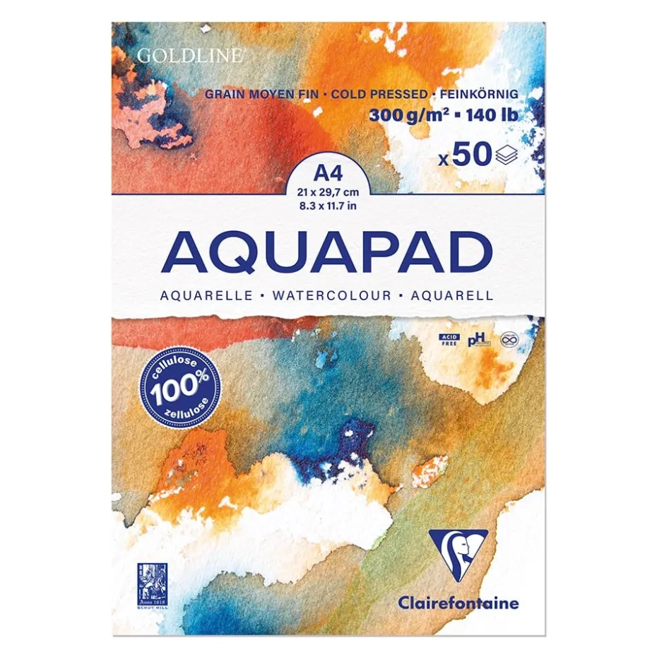 AQUAPAD Akvarellblokk – CP 300g 50ark – A4