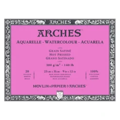 Arches Aquarelle Akvarellblokk HP 300g 20ark – 23x31cm