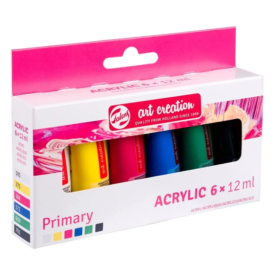 Art Creation Akrylmaling Sett 6x12ml – Primary