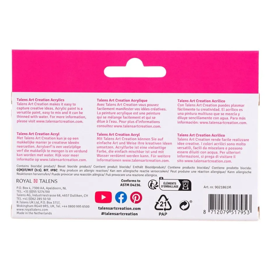 Art Creation Akrylmaling Sett 6x12ml – Metallic