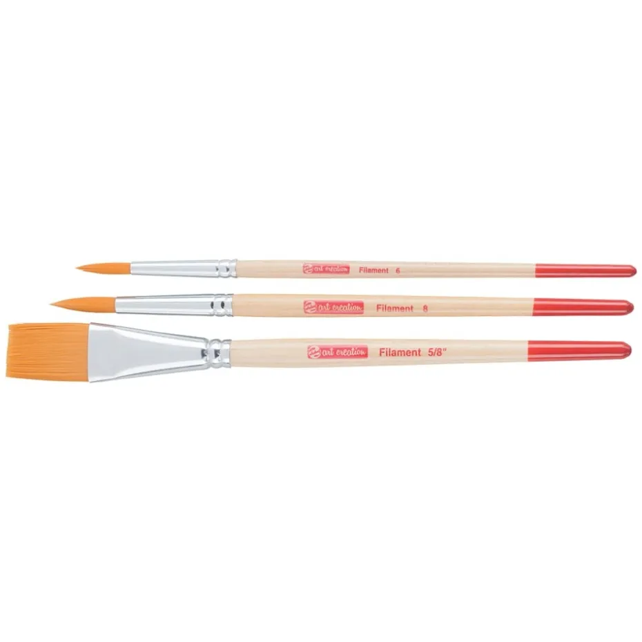 Art Creation Penselsett – Polyester Rund 6-8 Flat 5/8″