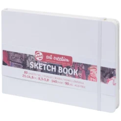 Art Creation Skissebok m/strikk 140g 21×14,8 – Hvit