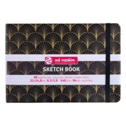 Art Creation Skissebok m/strikk 140g 21×14,8 – Art Deco