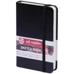 Art Creation Skissebok m/strikk 140g 9x14cm – Sort