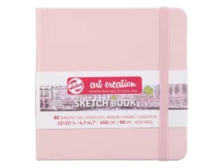 Art Creation Skissebok m/strikk 140g 12x12cm – Rosa