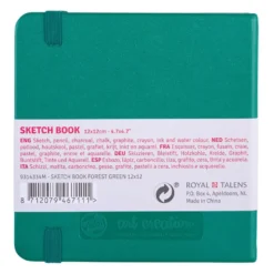 Art Creation Skissebok m/strikk 140g 12x12cm – Forest Green