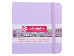 Art Creation Skissebok m/strikk 140g 12x12cm – Pastel Violet