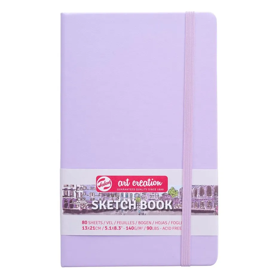 Art Creation Skissebok m/strikk 140g 13x21cm – Pastel Violet