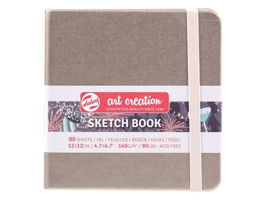 Art Creation Skissebok m/strikk 140g 12x12cm – Champagne