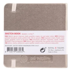 Art Creation Skissebok m/strikk 140g 12x12cm – Champagne