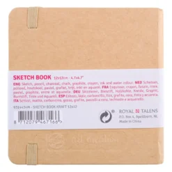 Art Creation Skissebok m/strikk 140g 12x12cm – Kraft