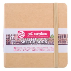 Art Creation Skissebok m/strikk 140g 12x12cm – Kraft
