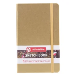 Art Creation Skissebok m/strikk 140g 13x21cm – Gull