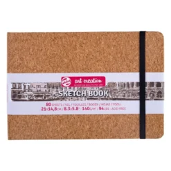 Art Creation Skissebok m/strikk 140g 21×14,8 – Kork