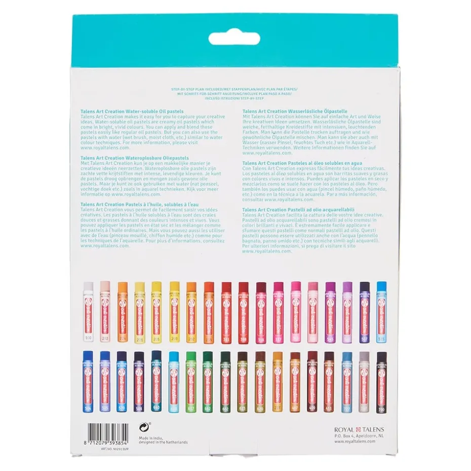 Art Creation Water-Soluble Oil Pastels – Sett med 36 farger