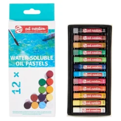 Art Creation Water-Soluble Oil Pastels – Sett med 12 farger