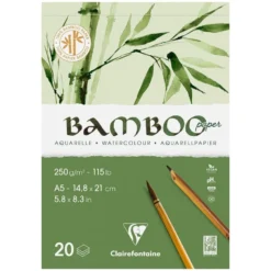Bamboo Aquarelle Akvarellblokk – 20ark 250g – A5