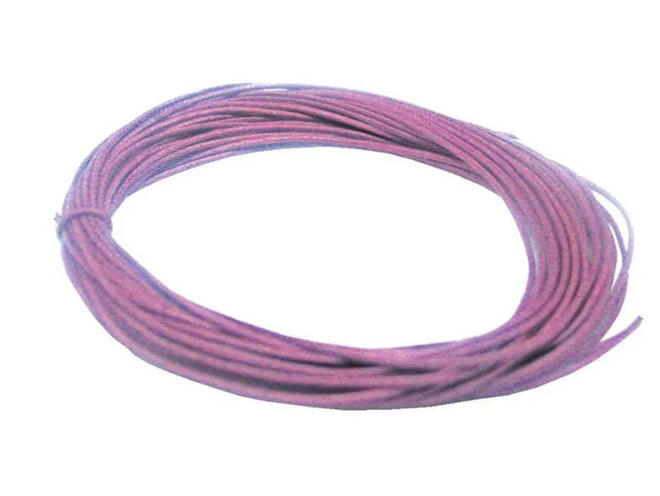 Bomullssnor 1mm – Rødlilla – 5m