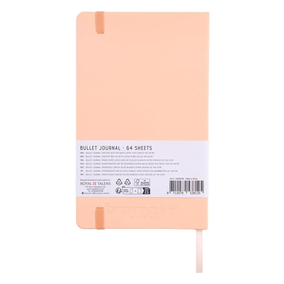 Bruynzeel Bullet Journal 13x21cm – 64ark -140g/m – Fersken