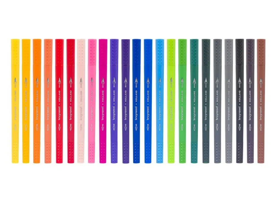 Bruynzeel Expression Fineliner Brushpen – Sett 24stk