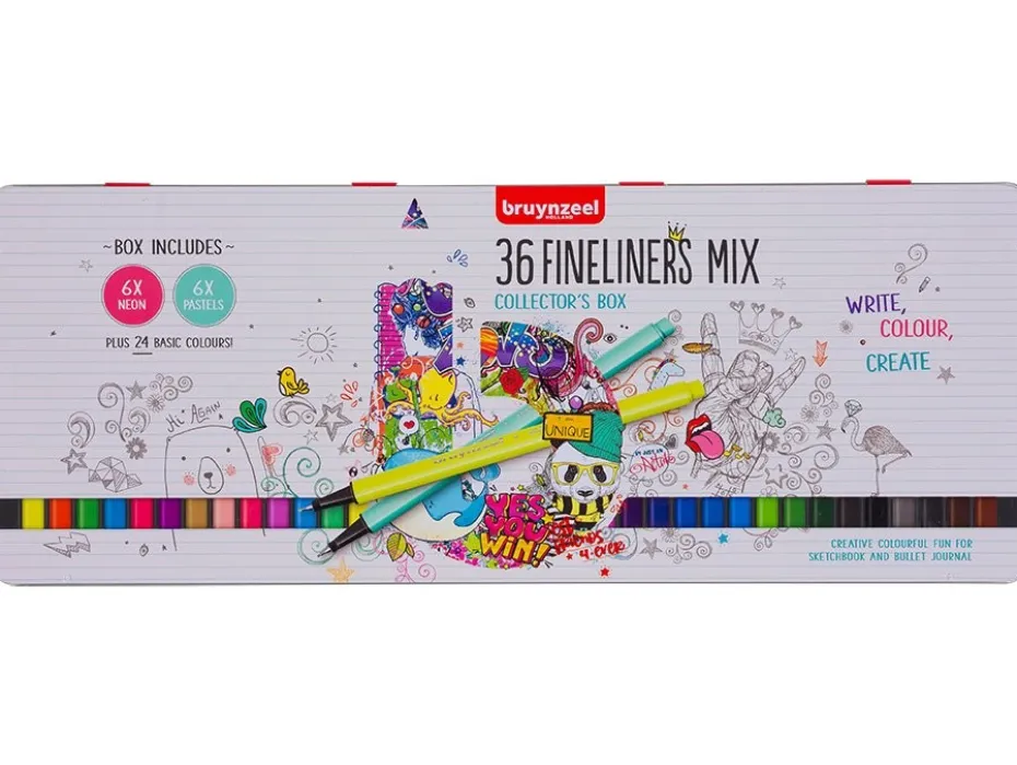 Bruynzeel Fineliners – Collector´s Box 36stk