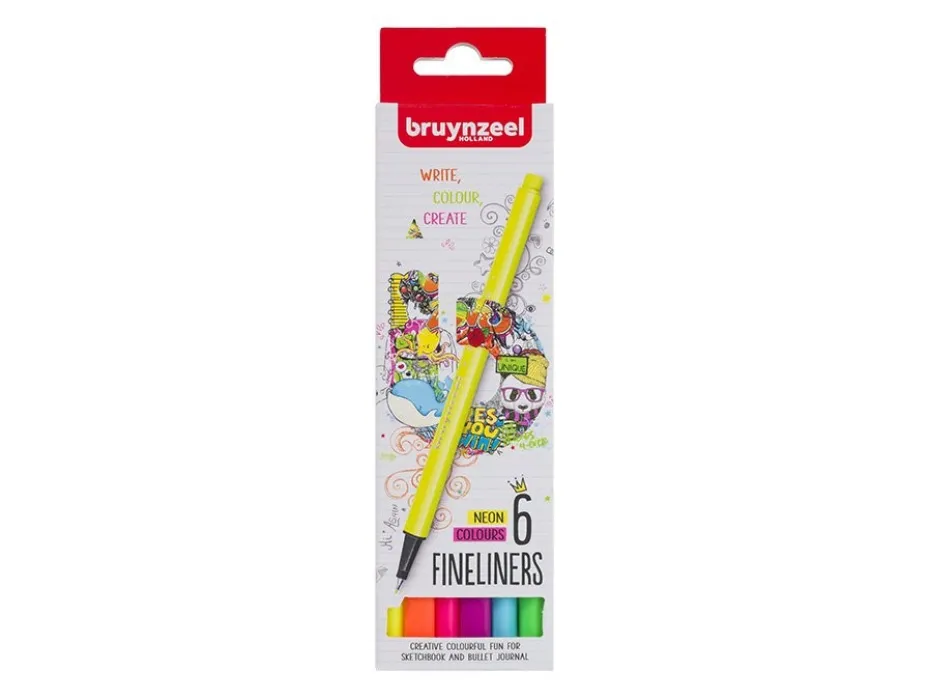 Bruynzeel Fineliners – Neon Colours 6stk