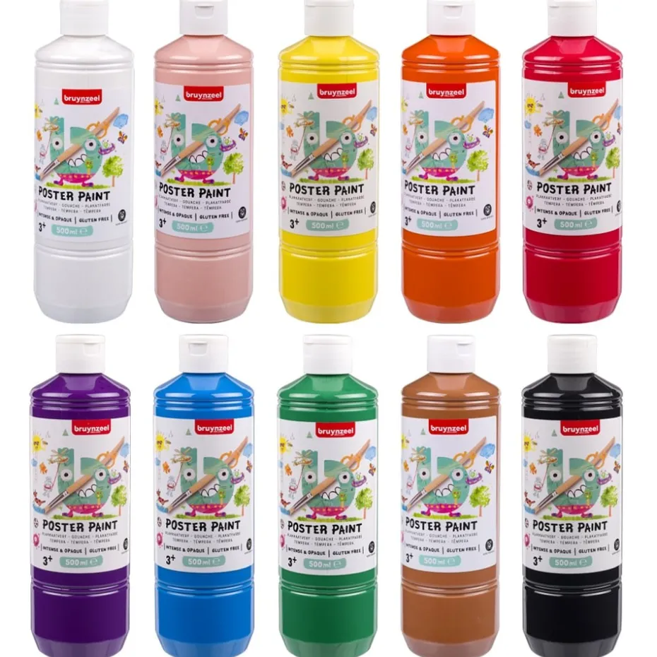 Bruynzeel Poster Paint Plakatmaling 500ml – 10 farger
