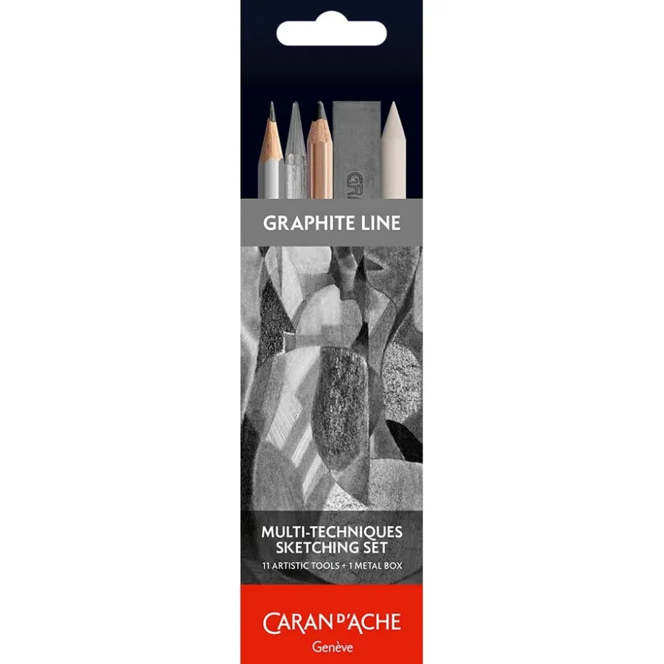 Caran d’Ache Graphite Line Multi Tech Skissesett – 11stk