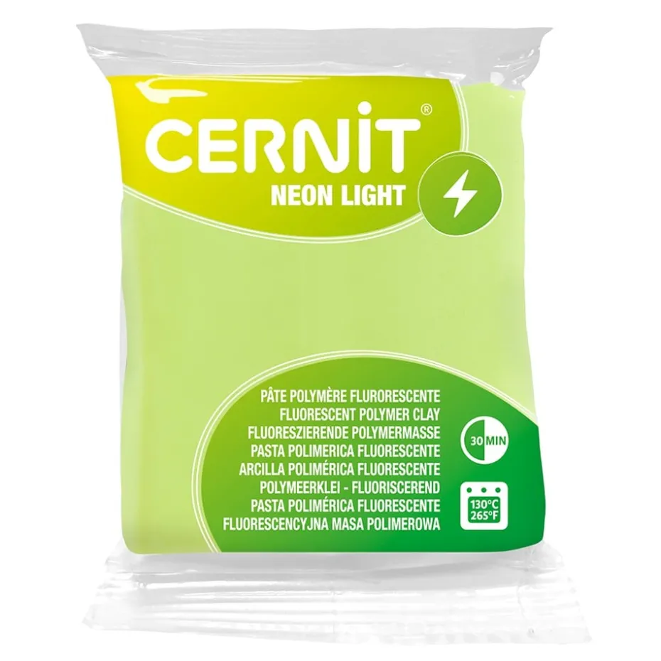 Cernit Polymerleire Neon Light 56g – 700 Gul