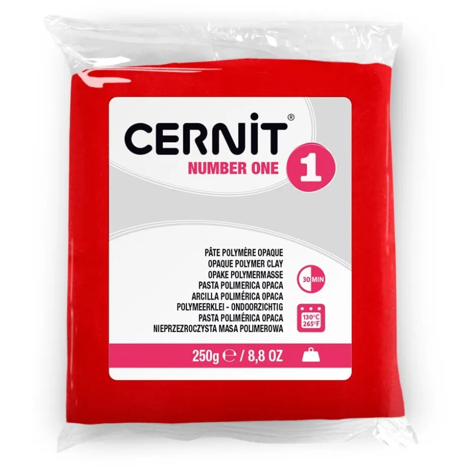 Cernit Polymerleire Number One 250g – 400 Rød