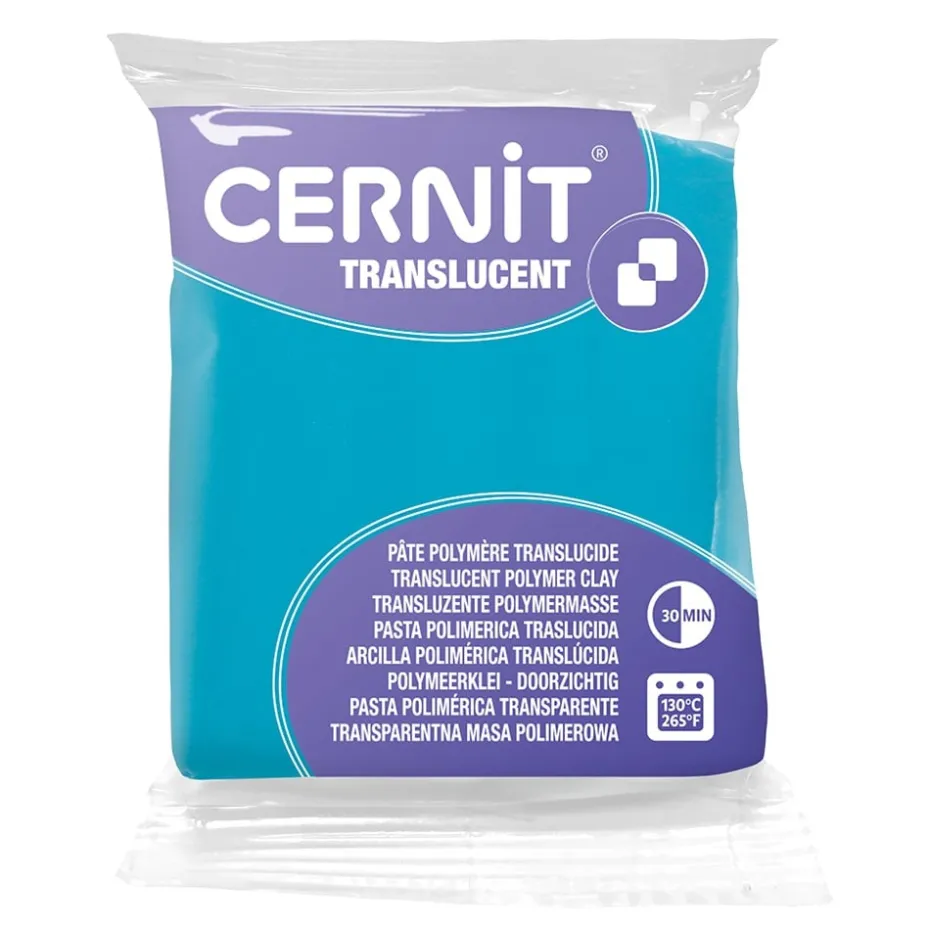 Cernit Polymerleire Translucent 56g – 280 Turkisblå