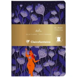 Clairefontaine Adolie – Notatbok 2pk Sydd A5 – Linjert