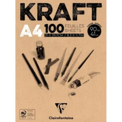 Clairefontaine Kraft Tegneblokk – 90g 100ark – A4