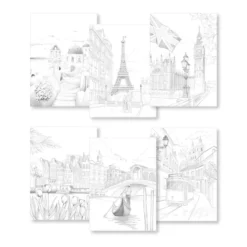 Clairefontaine Odelia Fargeleggingsbok A4 – Cities