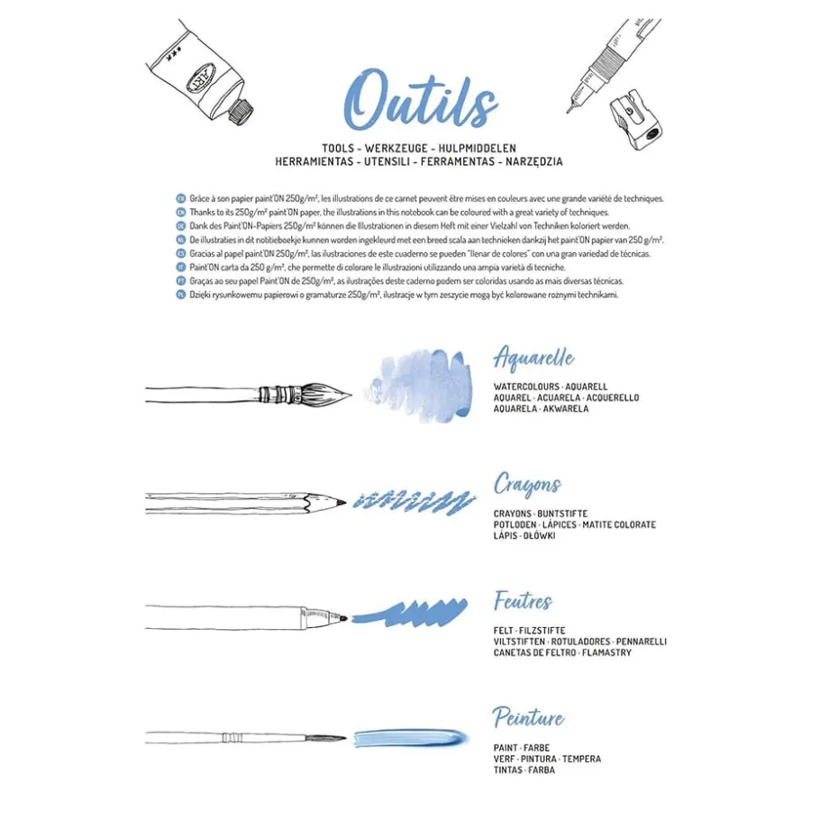 Clairefontaine Odelia Fargeleggingsbok A4 – Cities
