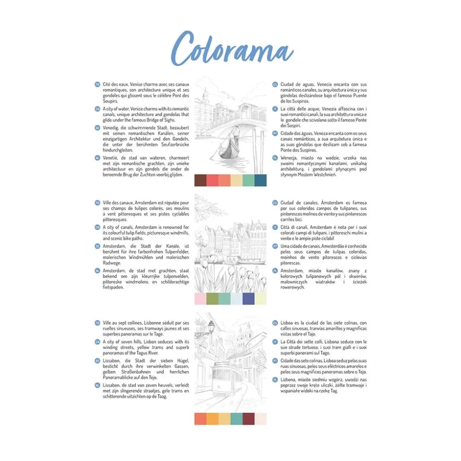 Clairefontaine Odelia Fargeleggingsbok A4 – Cities
