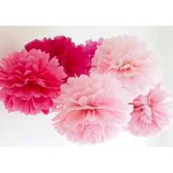 Clairefontaine Silkepapir Pomponger 3stk – Pink