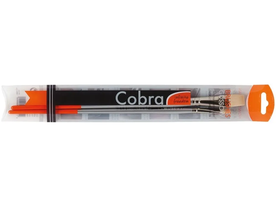Cobra penselsett – syntetisk flat str. 10,16