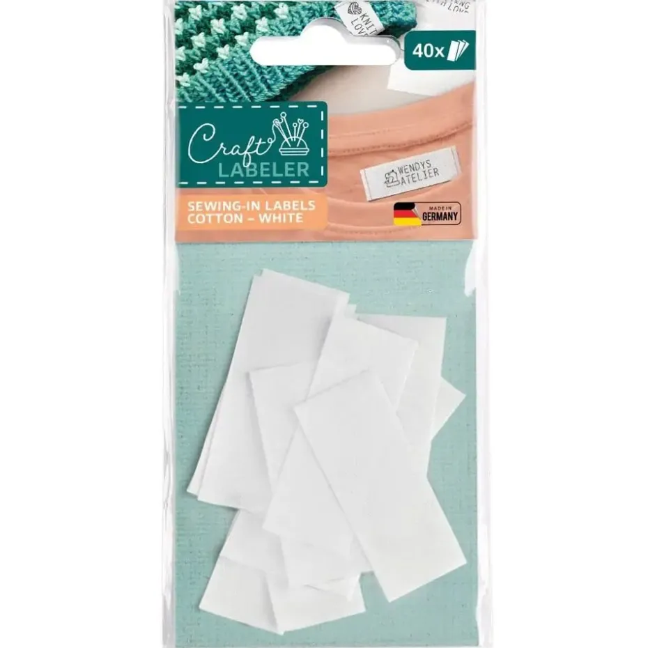 COLOP Craft Labeler Etiketter – Bomull 40stk – Hvit